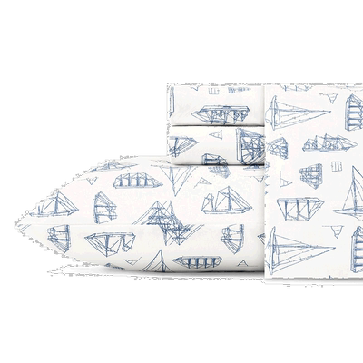 自营 Nautica Whitewood 帆王床单套装 - 海军蓝 b8274 美国奥莱