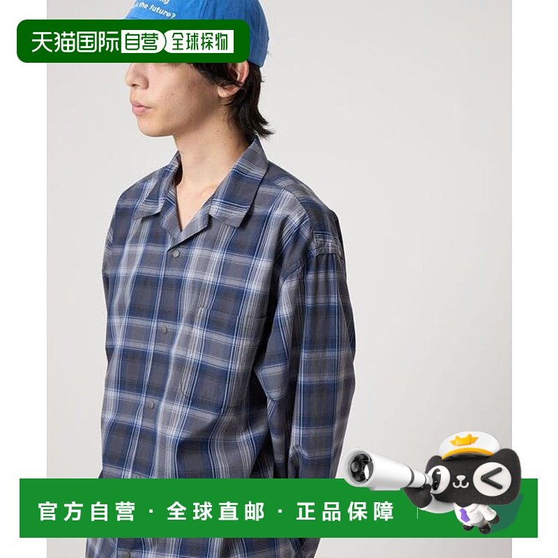 1h可退 日本直邮CITEN 渐变格纹衬衫夹克府绸休闲外套