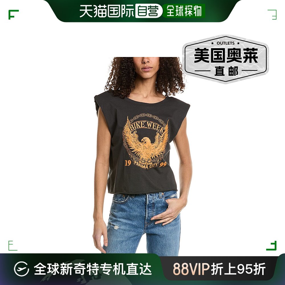 Project Social T Bike Week 肩垫背心 - 黑色 【美国奥莱】直发 女装/女士精品 背心吊带 原图主图