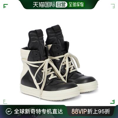 香港直邮潮奢 Rick Owens 瑞克 欧文斯 男童Geobasket 高帮皮质运