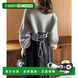 1h可退 日本直邮NICE CLAUP 女士多穿法针织套装连衣裙 腰带设计