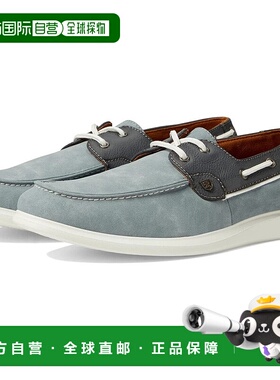 自营 Stacy Adams Reid男式浅蓝色Moc鞋头舒适休闲船鞋JOBB1577-