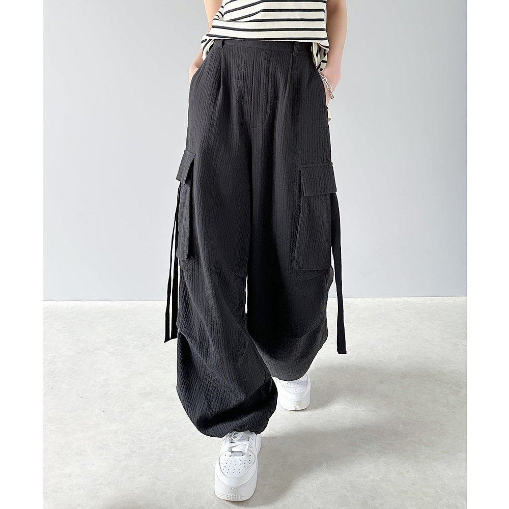 Java女士棉质涼爽腰带宽松休闲裤 jv0940175