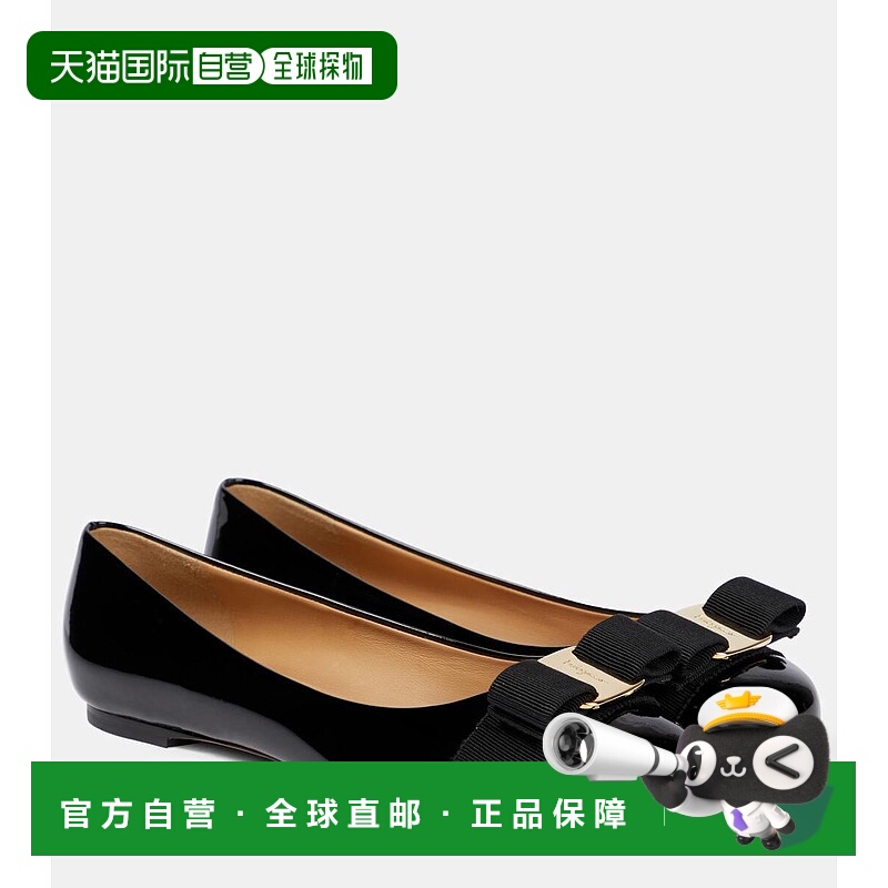 香港直邮Salvatore Ferragamo 菲拉格慕 女士 Varina 漆皮芭蕾舞