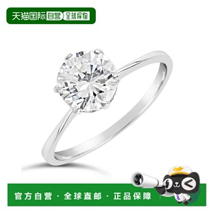 自营 sterling forever纯银单石立方氧化锆承诺戒指 - 银 美国奥