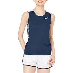 日本直邮Mizuno美津浓女式陆上竞技运动衫XS藏青x白色 U2MA0251