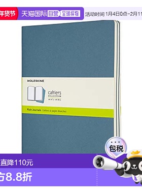 【日本直邮】Moleskine 笔记本3本 空白 X Large 亮蓝 CH023B44