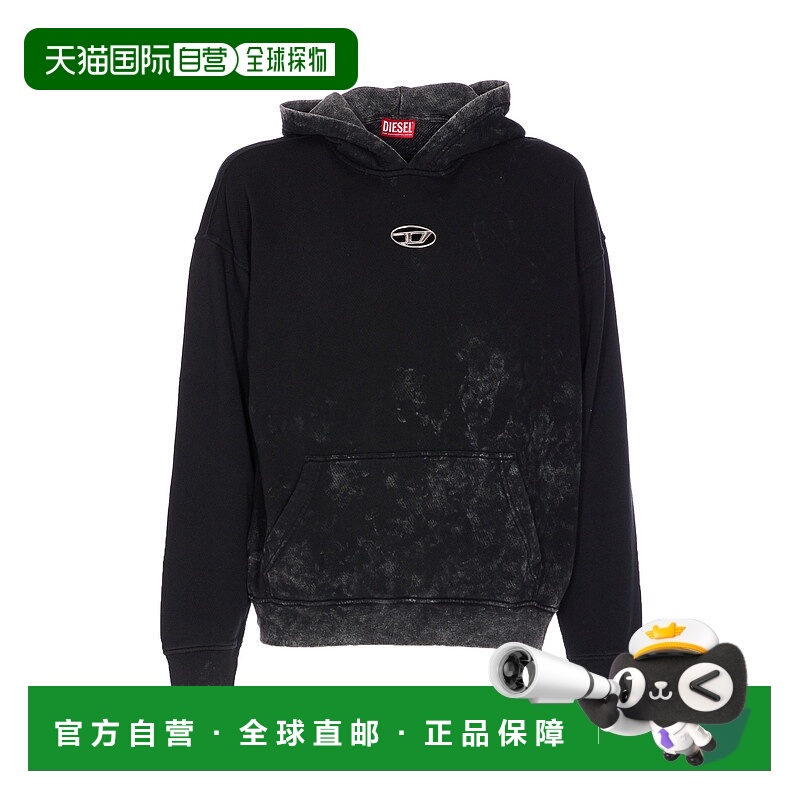 1h可退 香港直邮DIESEL 男士卫衣 A194160IPAC900 AW2025 黑色 S-