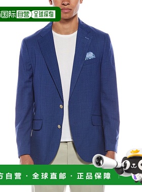 自营TailorByrd阴影格子运动外套-蓝色 美国奥莱直发