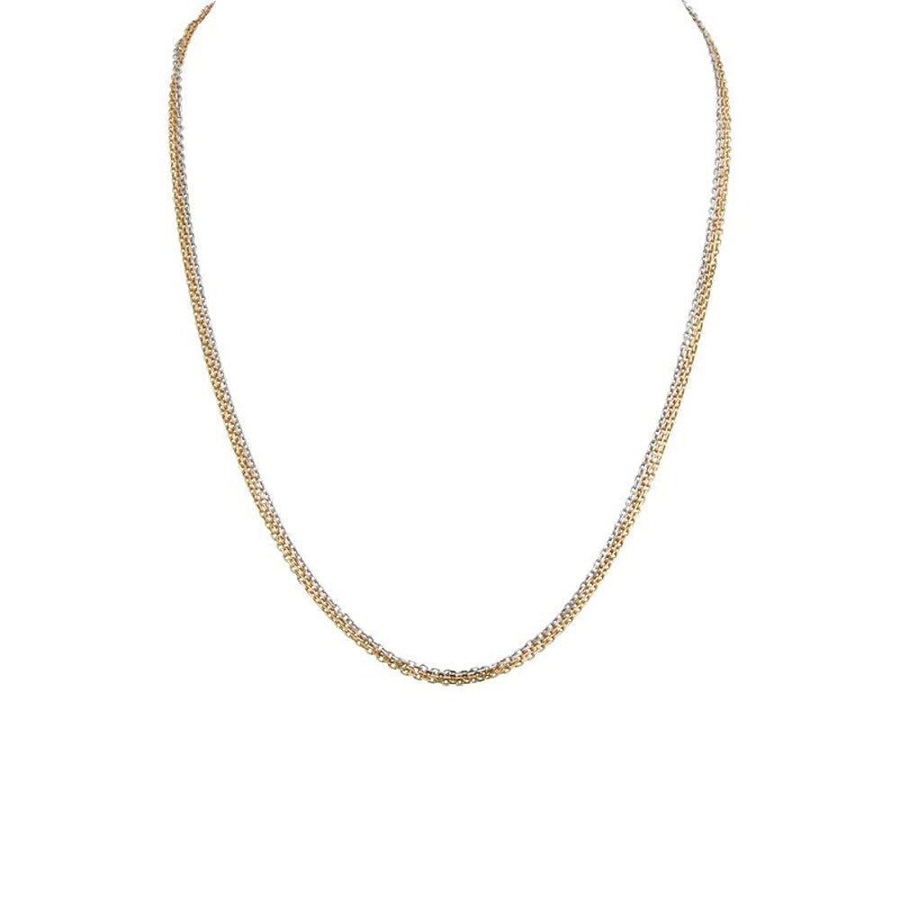 CARTIER/卡地亚 TRINITY系列 18K金白金玫瑰金黄金三色细链链条