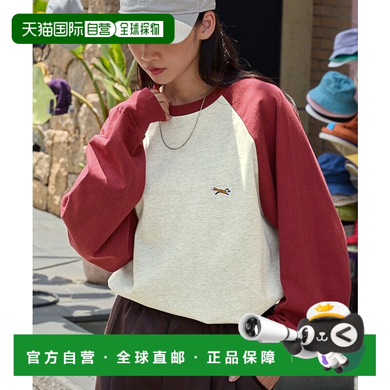 1h可退 日本直邮PENNEYS男女同款 FOX图案刺绣长袖T恤 ls488