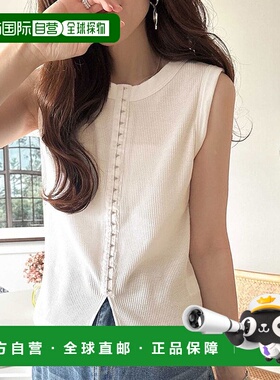 日本直邮Classical Elf 简约时尚前扣华夫无袖上衣 C04519EW01354