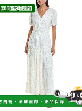 自营 splendid华丽的Ellery花朵长裙-白色 美国奥莱直发连衣裙