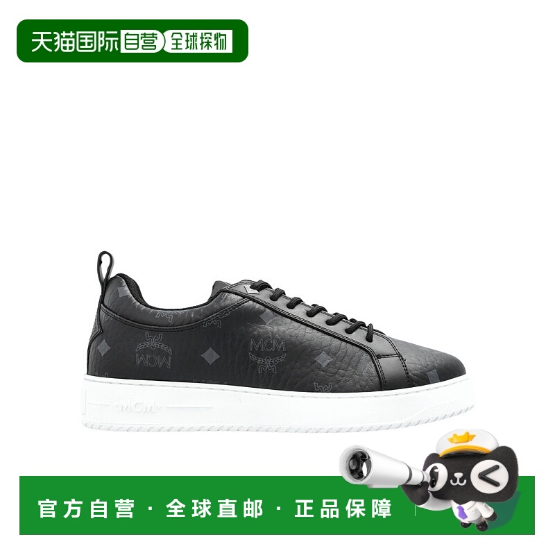 香港直邮MCM 女士休闲鞋 MESFSAJ01BK CO 黑色 圆头低帮休闲鞋