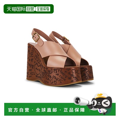 香港直邮Chloe 蔻依 女士 Maxime 坡跟凉鞋皮鞋坡跟鞋 C25A02YPI