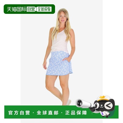 自营duffield lane雨伞天空中的Suzanne Skort-浅蓝色 美国奥莱直