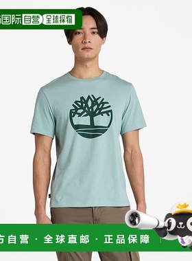 自营 timberland男式Northwood US Tree Logo短袖T恤-浅蓝色 美国