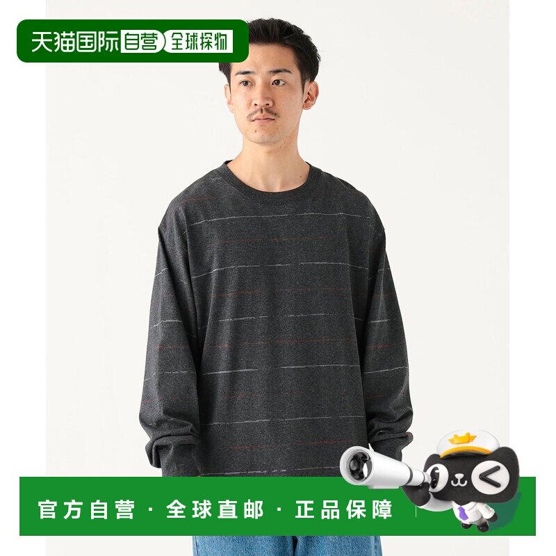 日本直邮BEAMS 吸水速干快速干燥边框条纹T恤上衣男装图片