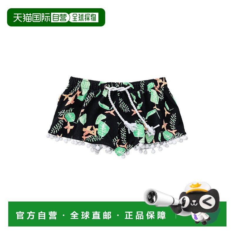 自营snapper rock鲷鱼岩石霓虹灯雨林可持续游泳短-黑色 美国奥莱
