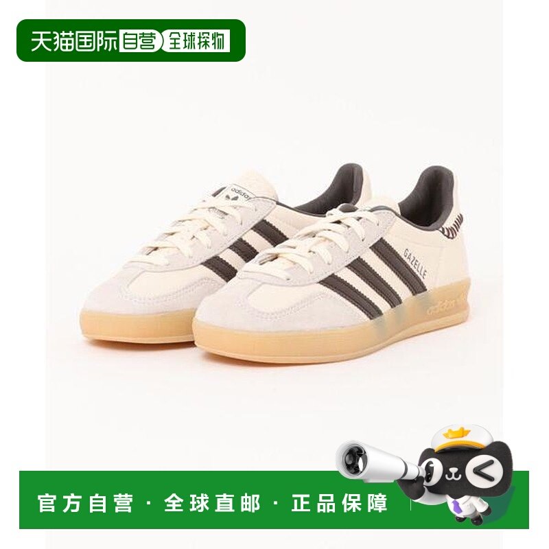 日本直邮adidas originals GAZELLE INDOOR 舒适柔软板鞋男女白灰
