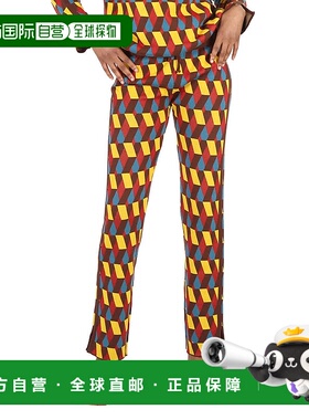 自营 double j双J棉提花针织休闲慢跑运动员 - 黄色/棕色/蓝色 美