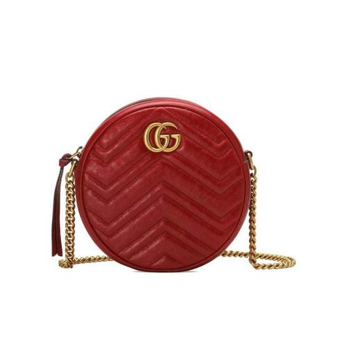 Gucci GG Marmont系列圆形迷你肩背包 5501540OLET