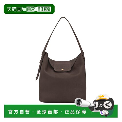 自营欧洲直邮Longchamp珑骧 Le Cadence女士摩卡色牛皮单肩包