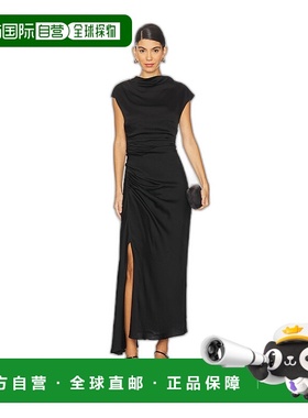 1h可退 香港直邮潮奢 Simkhai 女士 Burke 垂褶中长连衣裙 524118