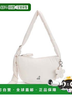 韩国直邮kangol Pooper 圆形斜挎包 3370 象牙白色单肩包手提包