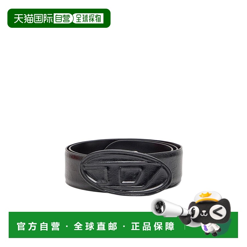 1h可退 香港直邮DIESEL 男士腰带 X10377P8245T8013 SS2025 黑色