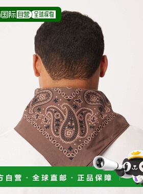 1h可退 香港直邮ASOS 男士 设计佩斯利棕色白色大手帕 brown棕色
