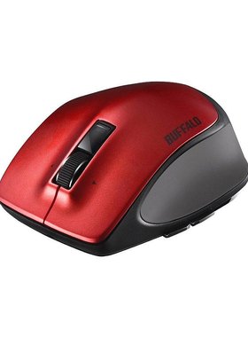 日本直邮Buffalo Premium Fit蓝牙BlueLed鼠标L尺寸红色
