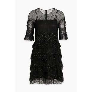 精饰薄纱迷你连衣裙 潮奢 女士 华伦天奴 B3VAN601ED Valentino