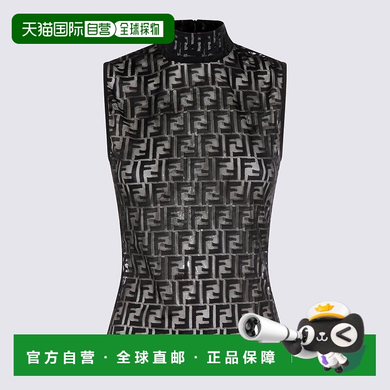 1h可退 香港直邮FENDI 女士背心吊带 FS9763AW8KF0GME SS2026 黑