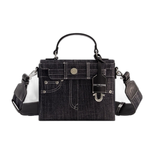 True Religions 迷你翻盖牛仔裤口袋 - 黑色 【美国奥莱】直发