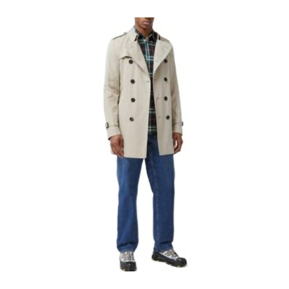 BURBERRY 男士外套 39110531 AW2020 白色 双排扣风衣