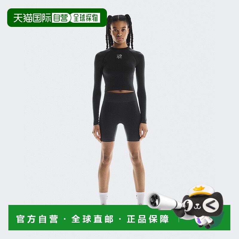 自营欧洲直邮ON昂跑 LOEWE联名女士黑色聚酰胺吸汗透气短裤