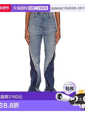 香港直邮Rick Owens Drkshdw 腰带环牛仔裤 DS01E3301SDWB直筒裤