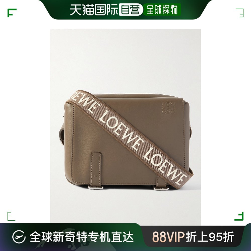 香港直邮潮奢 LOEWE男士Military Leather Messenger Bag斜挎包
