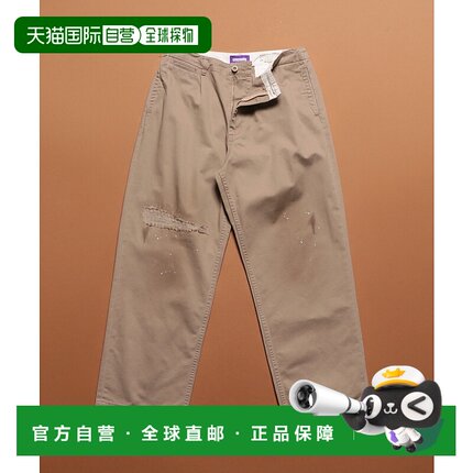 1h可退 日本直邮RAGEBLUE男装原创加工棉质宽松chino裤 半损仿旧