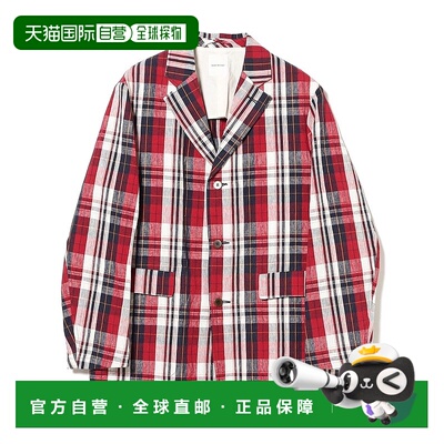 1h可退 日本直邮sage de cret 男士马德拉斯格纹罩衫夹克 3816068