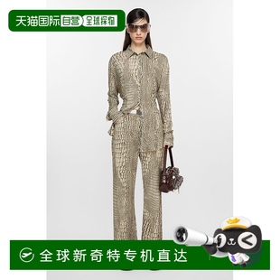 氨綸休閑褲 歐洲直郵Acne Studios SS25女士灰色粘膠纖維 印花