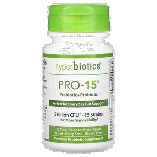 香港直邮Yukiyi,Pro-15,益生元 + 益生菌,50 亿 CFU,30 颗缓