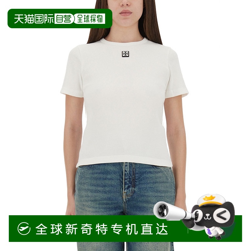 1h可退 香港直邮TORY BURCH 女士T恤 170886047 AW2025 白色 Plaq