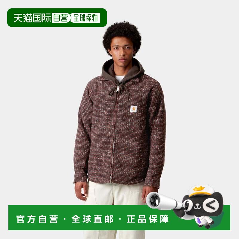 日本直邮Carhartt 贝拉米衬衫夹克 Bellamy Check 烟草色外套