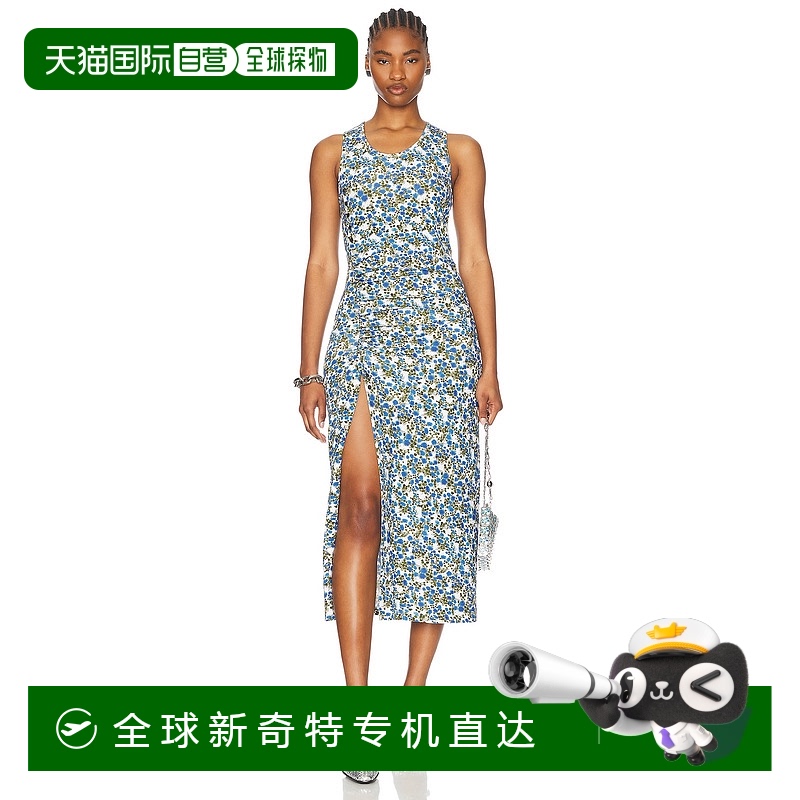1h可退 香港直邮Rabanne 女士 无袖中长连衣裙 25PJRO815VI0387