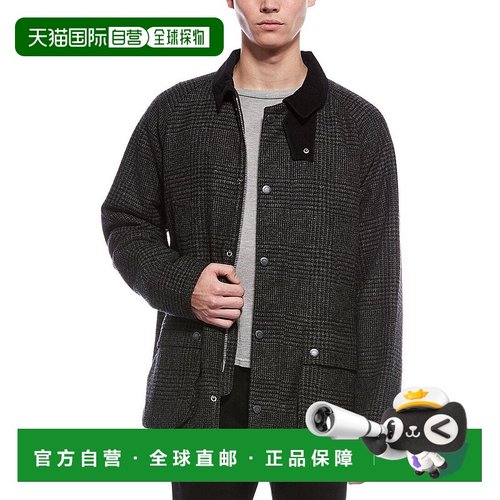 自营Barbour Bedale Wool Coat - grey 美国奥莱直发