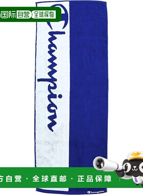 【日本直邮】冠军标运动毛巾 约 34 x 110 厘米 双色标志 蓝色 50