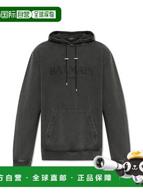 香港直邮BALMAIN 男士针织衫  EH1JT047BC72YGD SS2025深灰色卫衣