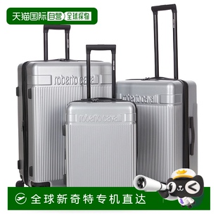 带可扩展硬壳和8个旋转轮 自营 3件套行李箱 ROBERTO 银 CAVALLI